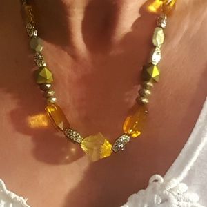 Amber necklace/wrap bracelet